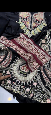 ✨ Regal Paisley – 2 Pc Embroidered Kaftan ✨