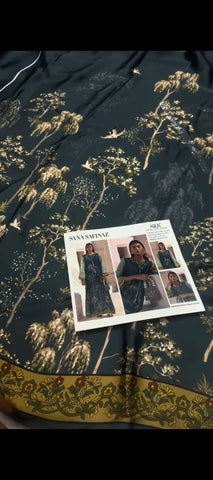 ✨ DUST COLOUR 2PC SILK PRINTED SUIT — SOPHISTICATED PRINT, SMOOTH SILK