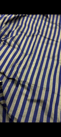 💙🤎 Classic Blue & Beige Chambray Khaddar 3-Piece Suit