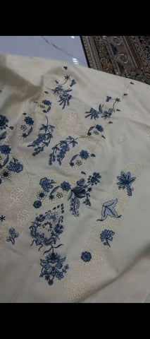 💙🤍 Durefishan Inspired Blue & White Patchwork 3-Piece Suit