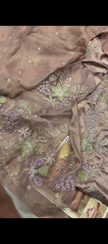 ✨ Luxury Silk Embroidered Suit with Exquisite Patchwork