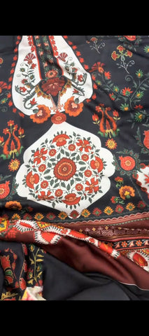 Ethnic silk printed 2pc