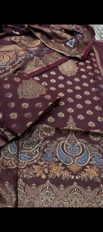🍷Royal Maroon Elegance – 3PC J. Khaddar Winter Collection