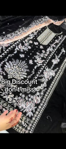 Velvet Embroidered 3-Piece Suit