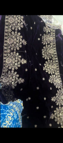 ✨ Premium 3-Piece Velvet Embroidered Suit ✨