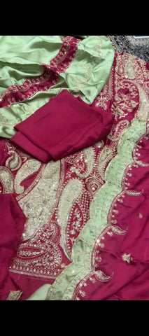 ✨ 2PC ETHNIC SILK EMBROIDERED SUIT
