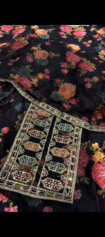 ✨ Elegant Silk Prints with Exquisite Embroidered Patches