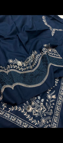✨ MIDNIGHT BLUE ELEGANCE – 3PC DHANAK WOOL WINTER COLLECTION