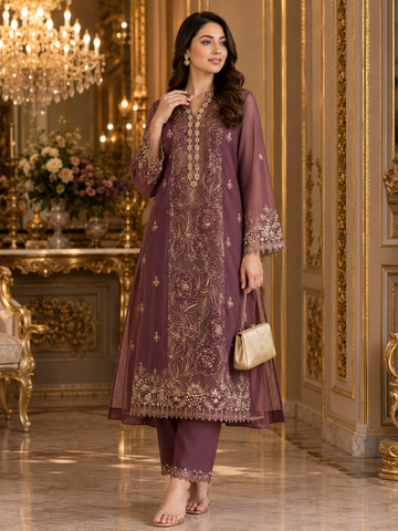✨ Golden bloom – 2 piece lawn suit ✨