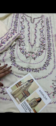 🌸 OFF-WHITE GRACE DHANAK SUIT – DELICATE PINK EMBROIDERY WITH TIMELESS WINTER ELEGANCE ✨