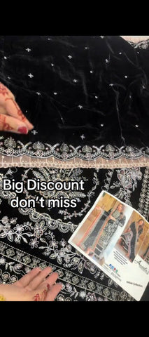 Velvet Embroidered 3-Piece Suit