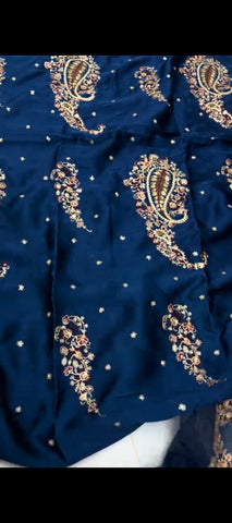 ✨ Midnight Heritage — 2PC Silk Embroidered Suit 👗