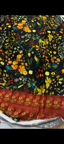 🌸 2PC Floral Bloom Printed Silk Suit