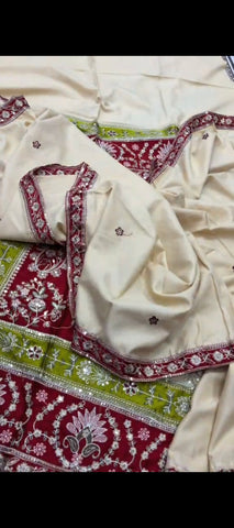 ✨ Luxury Tri-Color Dhanak Wool 3-Piece Suit