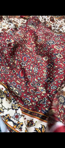 ✨ Maroon Silk Ethnic Kaftan ✨