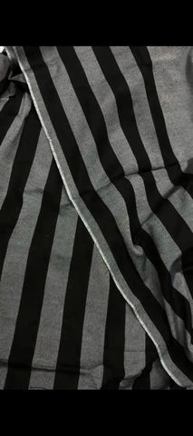 ✨ Classic Black & Grey Striped 3-Piece Suit
