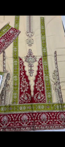 ✨ Luxury Tri-Color Dhanak Wool 3-Piece Suit