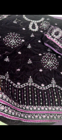 ✨ SAYA Purple Velvet – 3 Piece Jora