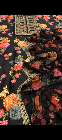 ✨ Elegant Silk Prints with Exquisite Embroidered Patches