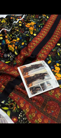 🌸 2PC Floral Bloom Printed Silk Suit