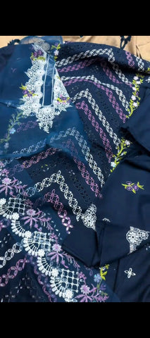 3-Piece Embroidered Suit with Shawl ✨