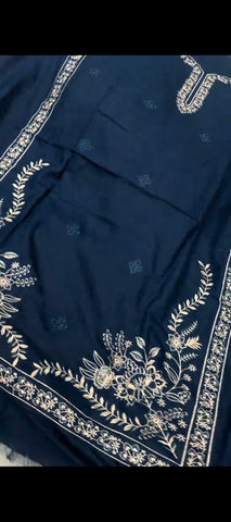 ✨ MIDNIGHT BLUE ELEGANCE – 3PC DHANAK WOOL WINTER COLLECTION