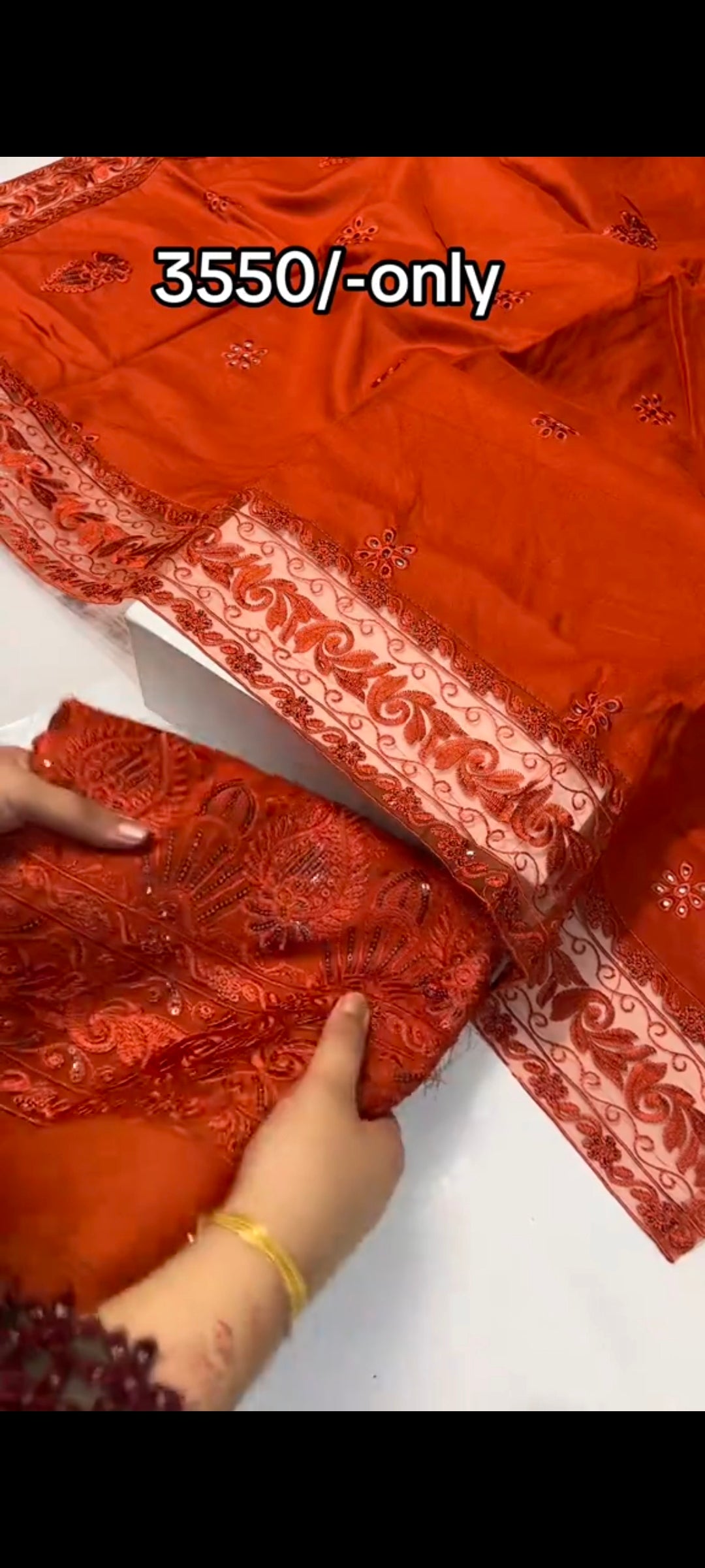 3-Piece Danak Fabric Dress – Ready-to-Wear Dupatta, Front Embroidery with Chikankari & Sequin Work