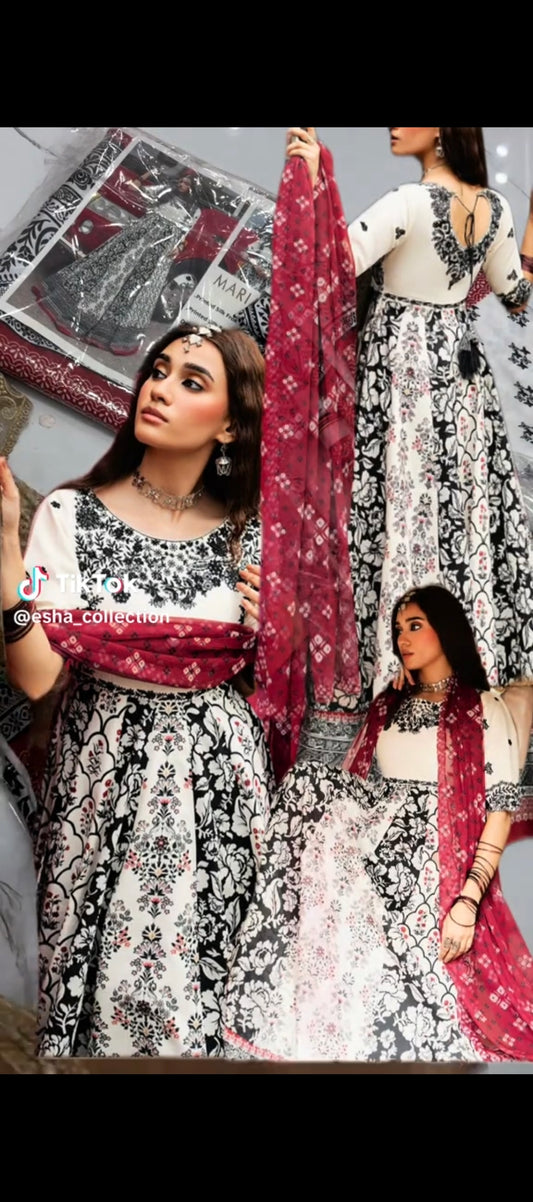 Elegant Printed Silk – 2 Piece Suit ✨