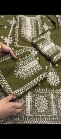 🤍 DHANI ELEGANCE — 2PC DHANAK EMBROIDERED SUIT ✨