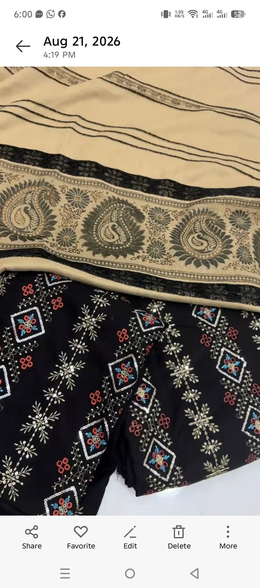 3 Piece Embroidered Wool Suit