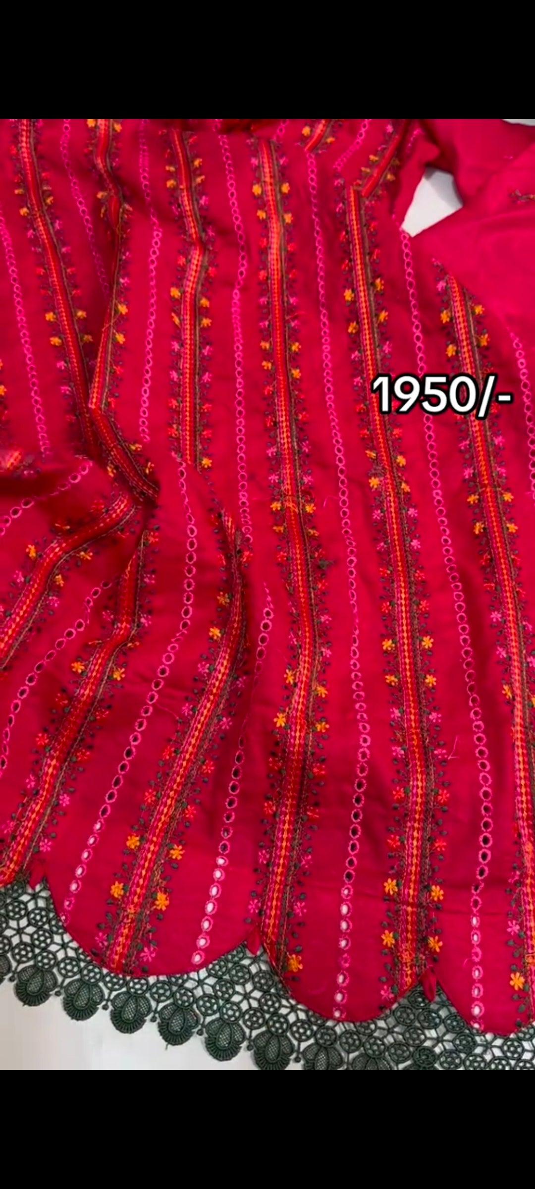 Shocking pink hit Chicken kari (unstiched)