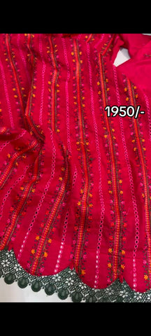 Shocking pink hit Chicken kari (unstiched)